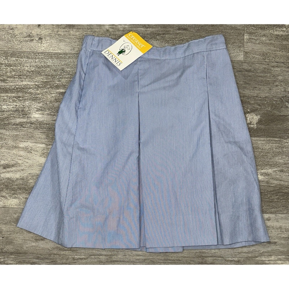 Dennis School Uniforms Pleated Blue Pinfeather Skirt Creaset Junior Size J1 NEW